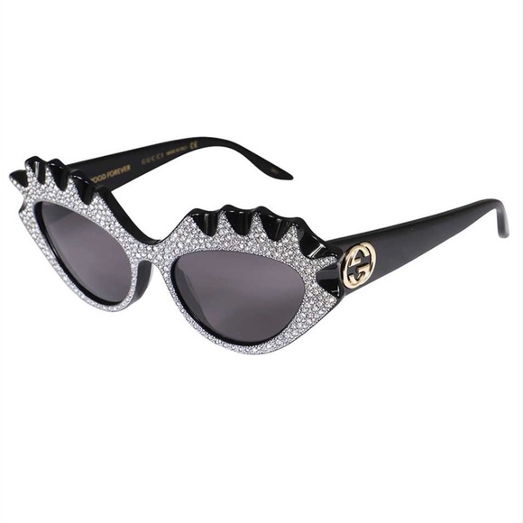 Gucci GG0781S 003 CRYSTALS CAT-EYE FRAME Sunglasses - Picture 3 of 17